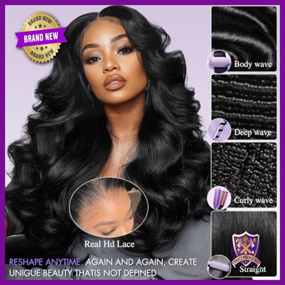 30 Inch 13x6 Lace Front Wig Human Hair Body Wave Glueless HD Lace main image 4